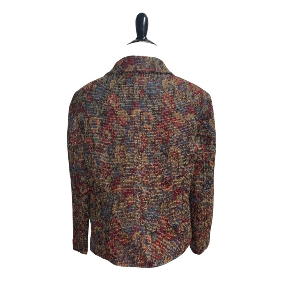 Coldwater Creek Women's Size 8P Petite Tapestry Blazer Jacket Boucle Fitted - Picture 6 of 7